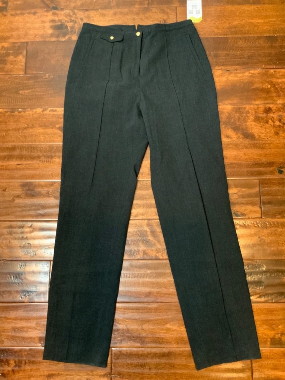 Lauren Ralph Lauren Gray Wool Blend Pleated Straight Leg Dress Pants, Size 10